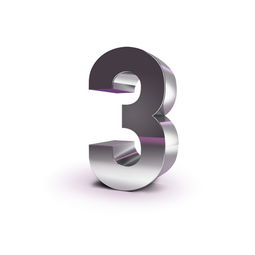 3d金属立体数字3字体设计元素